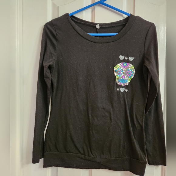 Modcloth Crochet Skull long-sleeved top - Picture 5 of 9